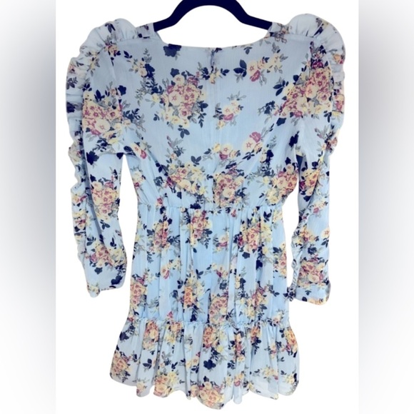 Nat & Liv Comino deep V floral Spring dress size 6 - Picture 2 of 4